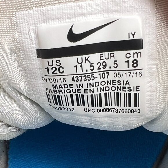 Nike Air Griffey Max 1 PS InductKid Kids Sneaker Shoes 437355-107 Size 12C - Picture 12 of 12